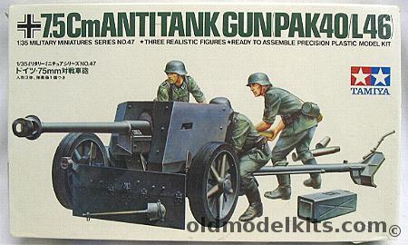 Tamiya 1/35 7.5 cm Anti Tank Gun Pak 40/L46, MM147-300 plastic model kit